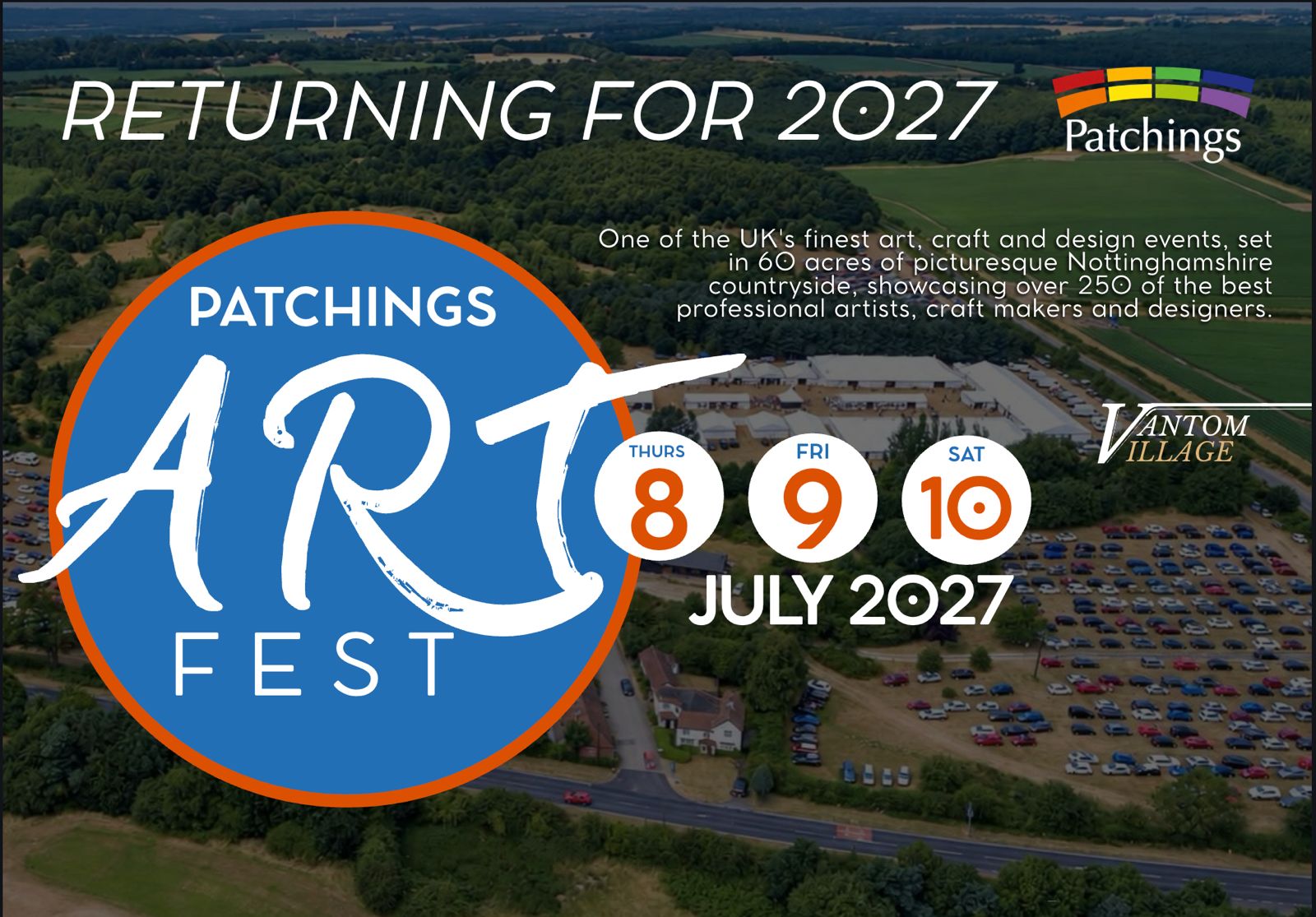 Patchings Art Fest returning for 2027 poster